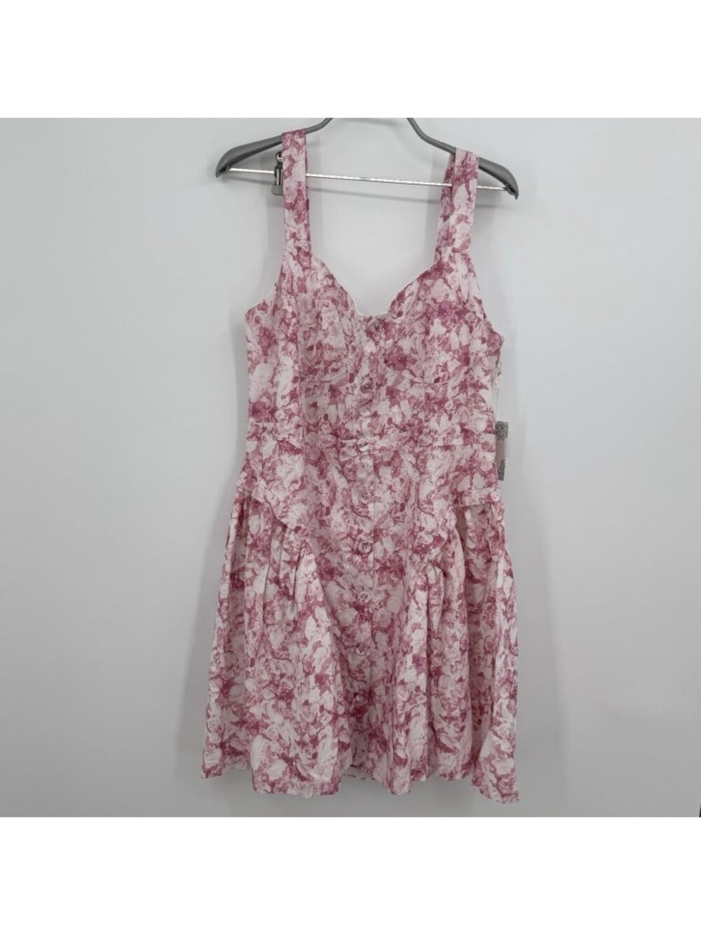 Hyacinth House by Tuckernuck Lilac Abstract Floral Rosemary Mini Dress sz XL